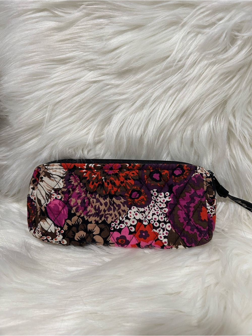 Vera Bradley Rosewood Floral Quilted Cosmetic Pouch